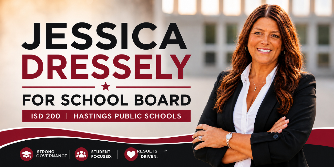 Jessica Dressely for School Board, ISD 200, Hastings Public Schools